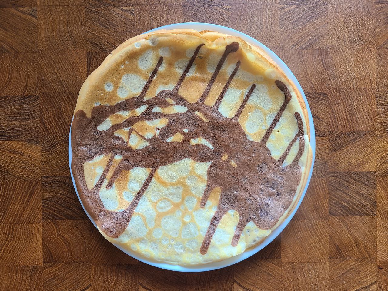 млинці з какао і борошном